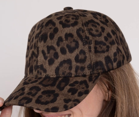 Casquette imprimé léopard