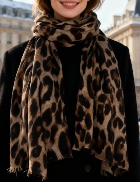 Foulard imprimé léopard