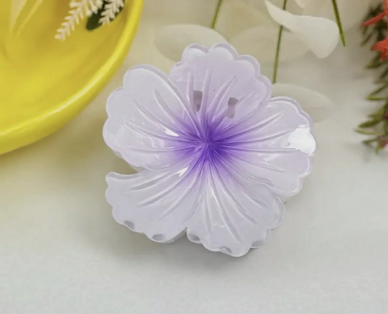 Pince à cheveux fleur (Violet)